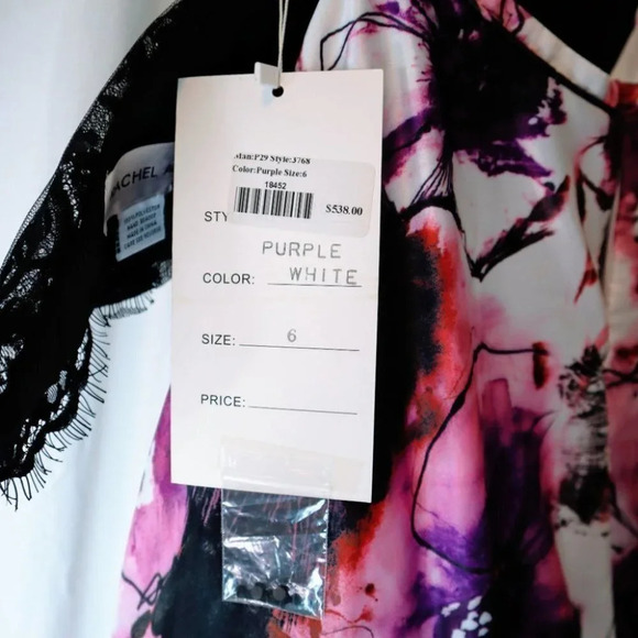 NWT Rachel Allan Two Piece Black Purple Formal Gown $538 - Picture 11 of 13